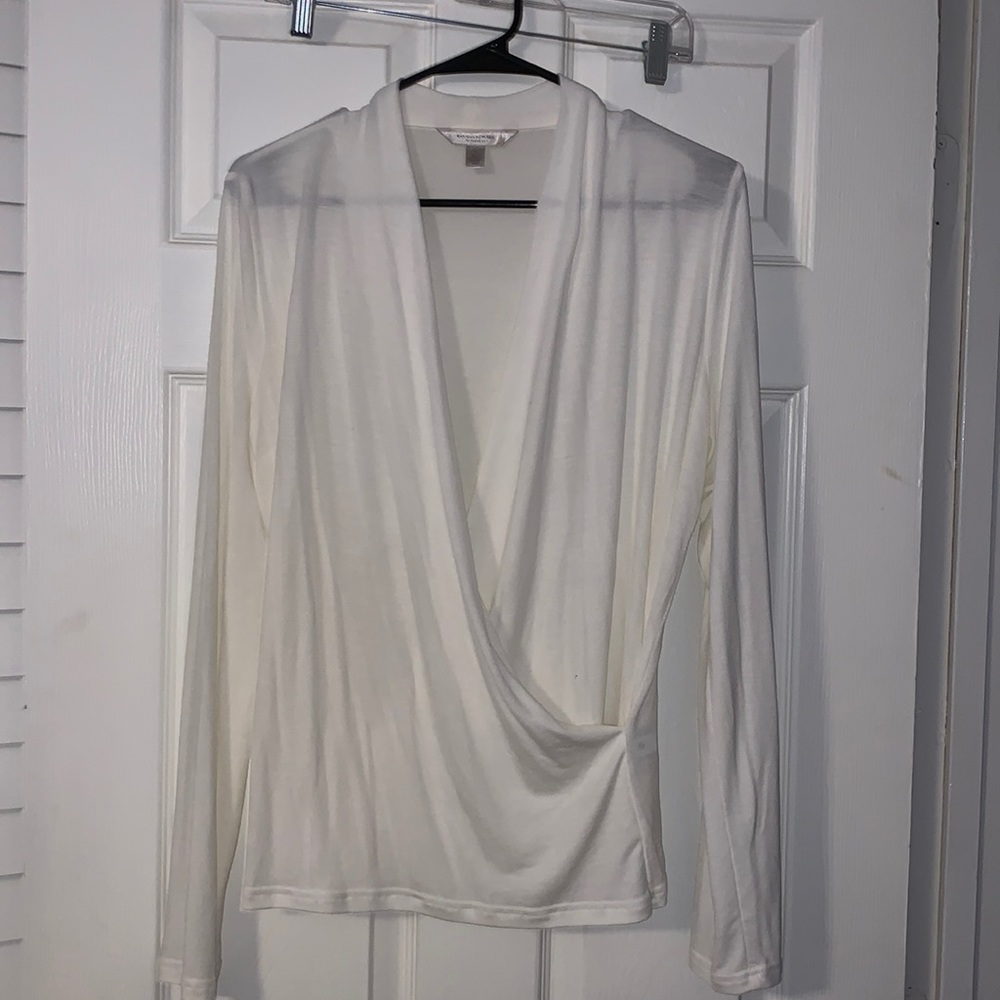 Longsleeve White Wrap Shirt